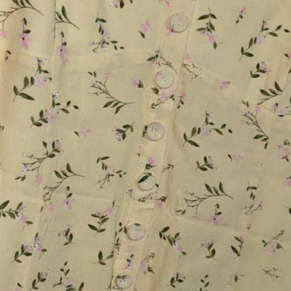 YELLOW FLOWER PRINTED DRESS - Picture 4 of 4